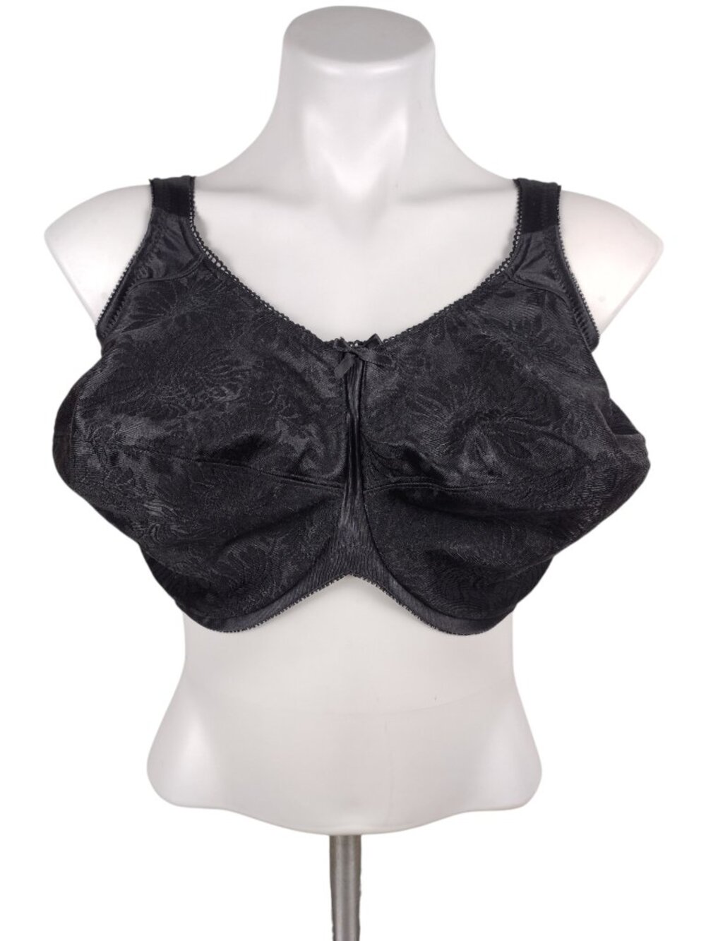 Aviana 2453 Black Floral Opaque Full Coverage Unlined Underwire Bra 40H